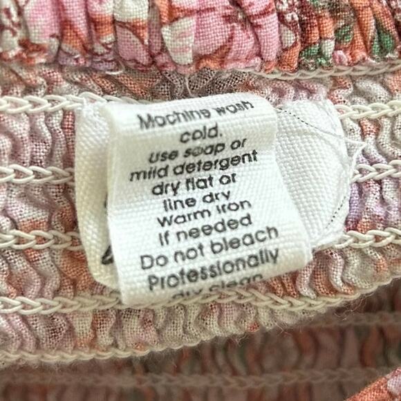 Japna Milkmaid Top Boho Preppy Pink Short Sleeve Fairy Cottage Women Medium - Picture 7 of 7